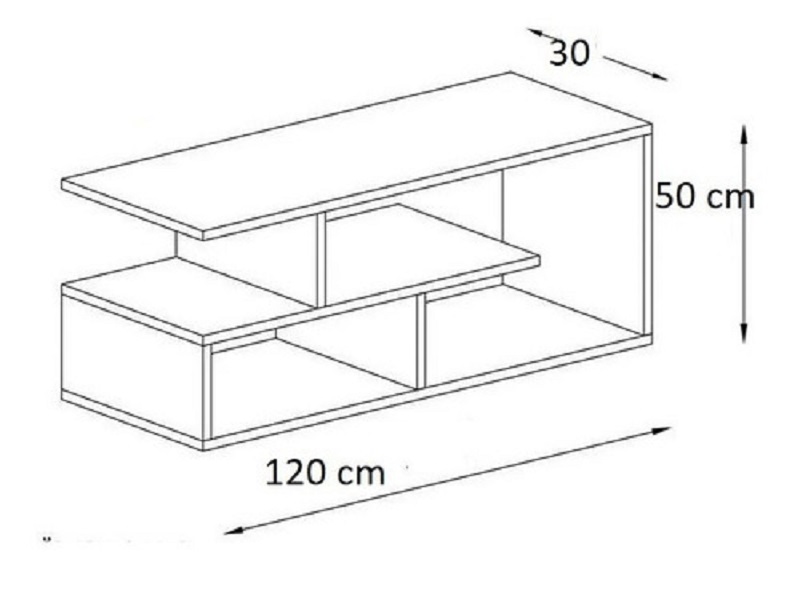 Mueble Mesa Para Tv Led Rack 120 Cm Negro