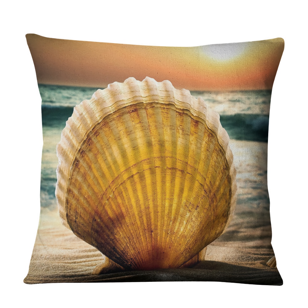 Juego De 4 Fundas Decorativas Para Cojín Mar Puerto Mediterráneo