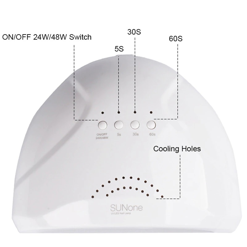  Lampara Led/ Uv Sun-one 24w/48w Para Uñas Manicure 