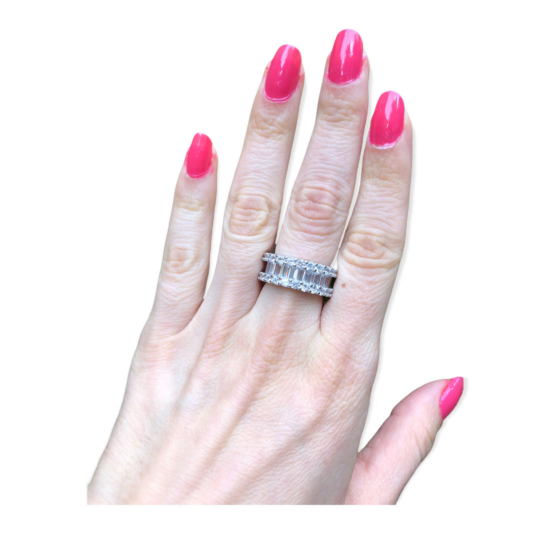 Churumbela De Zirconía Cúbica Grande En Plata 925 -Amour