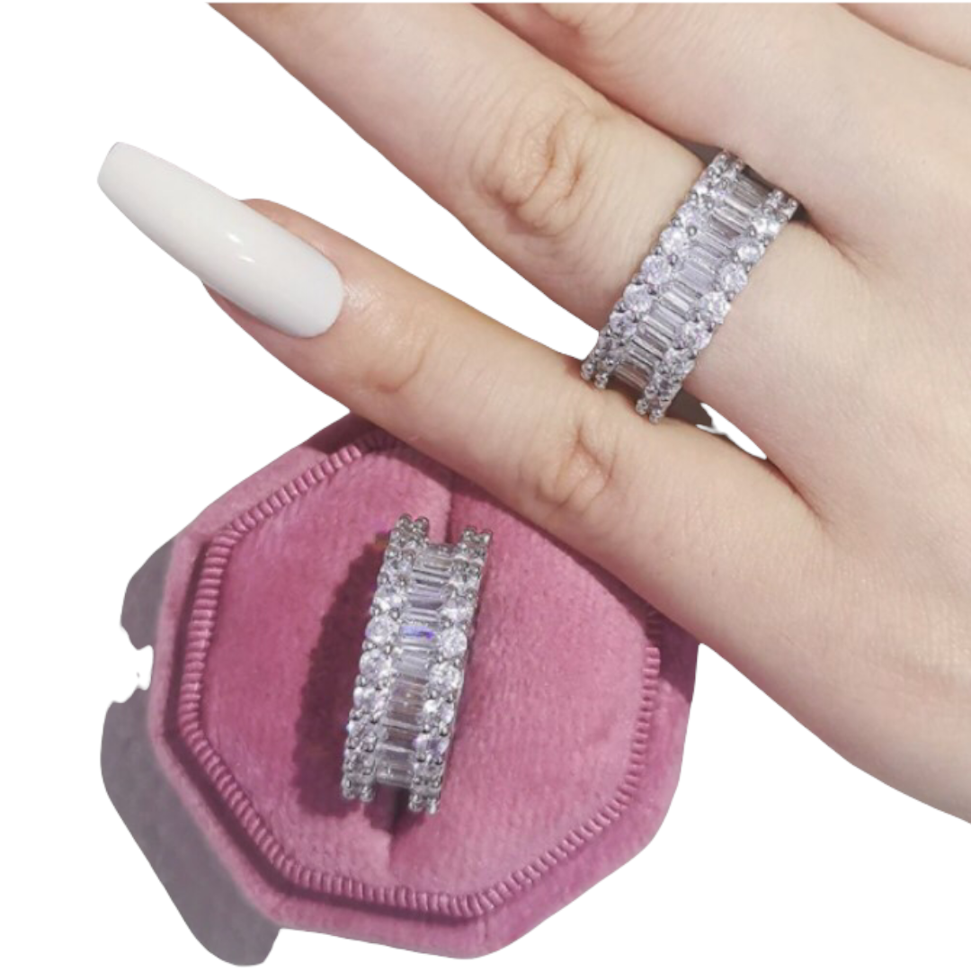 Churumbela De Zirconía Cúbica Grande En Plata 925 -Amour