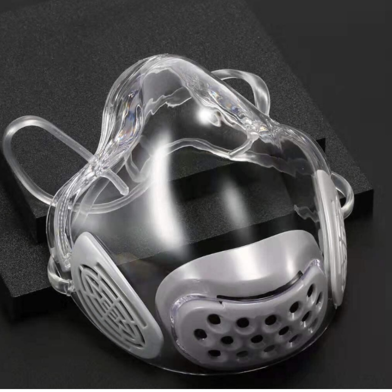Cubrebocas Transparente Reutilizable Faceshield Con Filtros