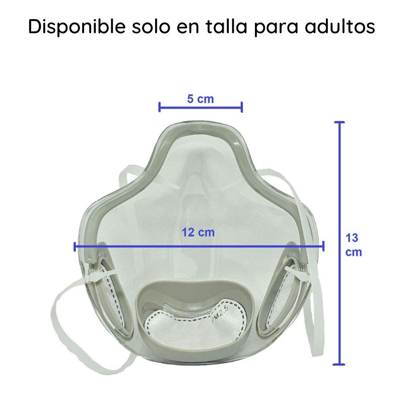 Cubrebocas Transparente Reutilizable Faceshield Con Filtros