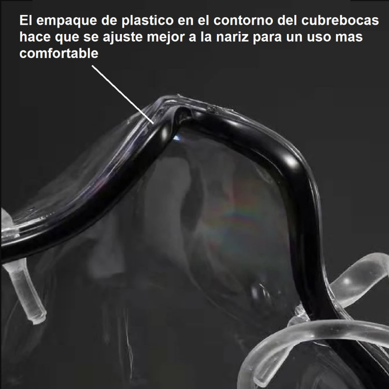 Cubrebocas Transparente Reutilizable Faceshield Con Filtros