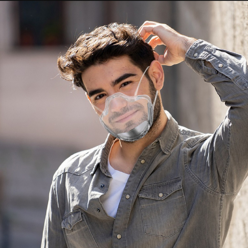 Cubrebocas Transparente Reutilizable Faceshield Con Filtros