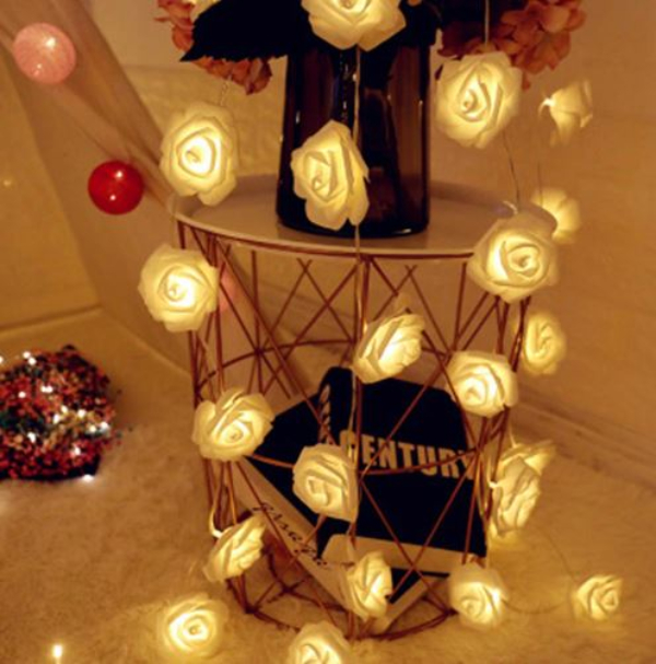 Serie Luz Led Decoración Lumi Rosas Luces Decorar Habitación