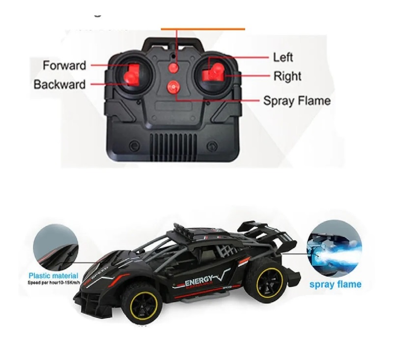 CARRO Radio Control LANZA HUMO con luces