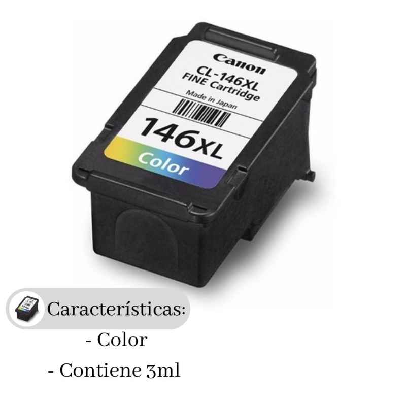 Cartucho Tinta Canon Cl-146 Xl Clr Color Original Para Impresora TS3110 y MG2510  