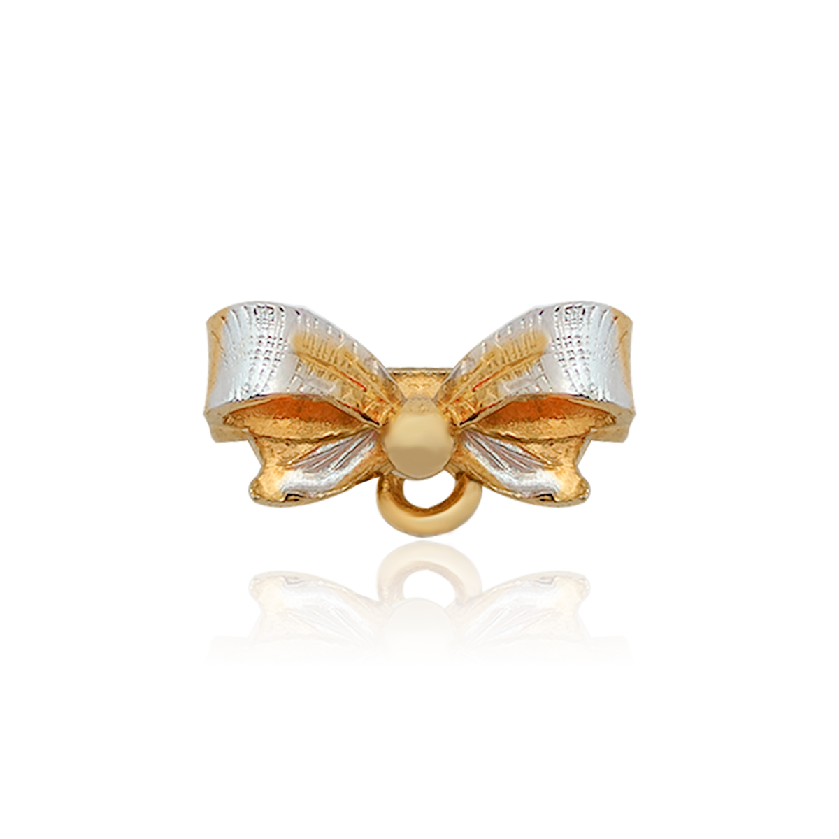 Broche de clip rectangular 18x6 mm - diseño arabesco - Oro x1 - Perles & Co