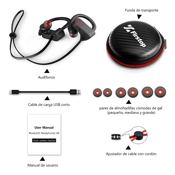 Audífonos Inalámbricos Con Bluetooth Y Micrófono Firstop