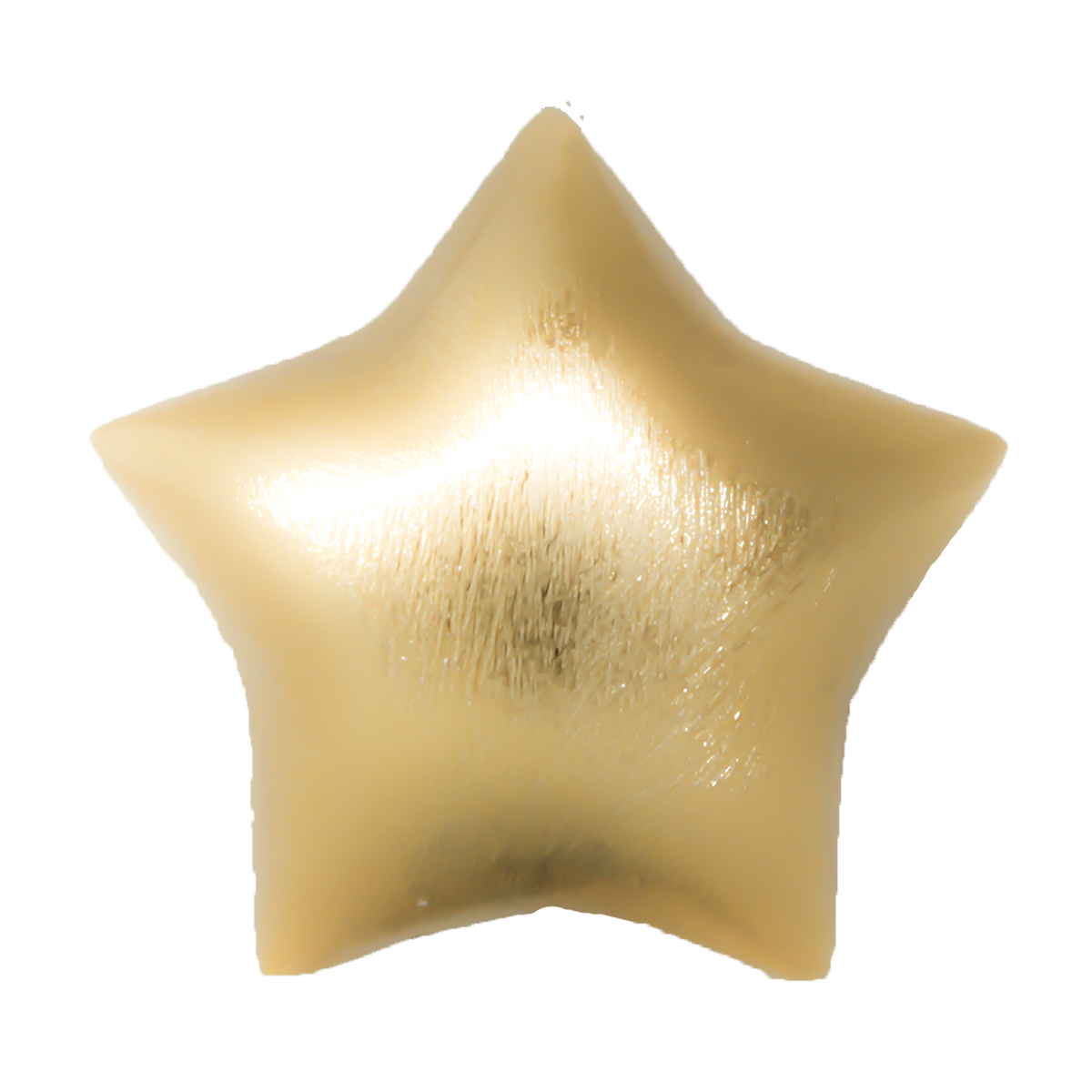 Anillo Ajustable de Oro 18k Laminado en Forma de Estrella Lisa inflada #73 Diámetro 1.9 cm