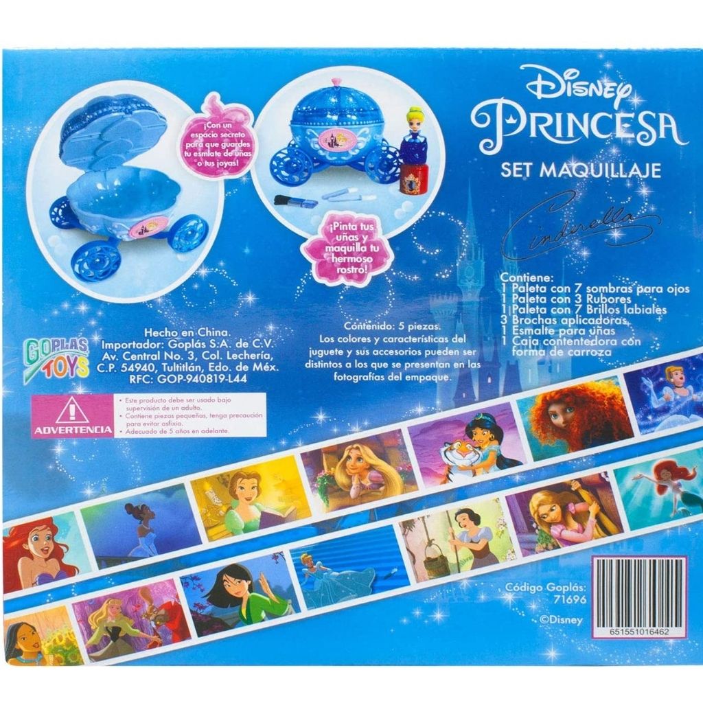 MAQUILLAJE CARRUAJE CALABAZA CON RUEDAS PRINCESA CENICIENTA