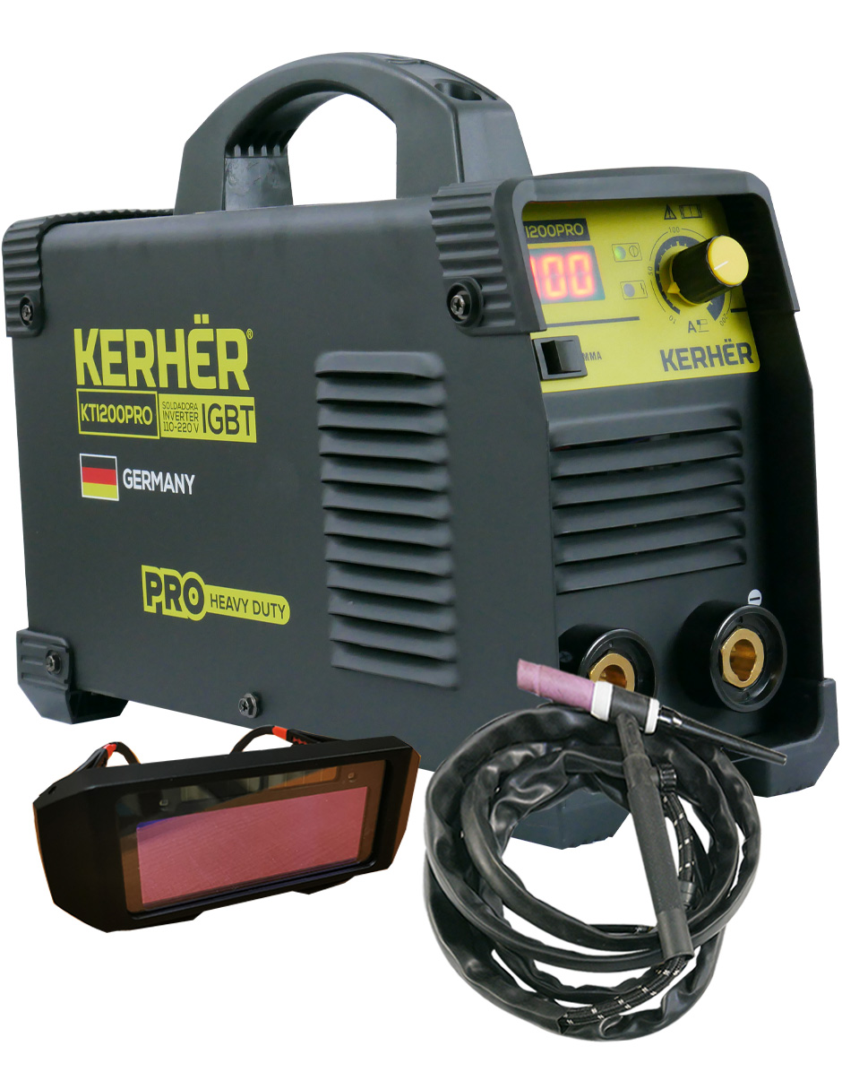 SOLDADORA INVERSORA KERHER KTI200PRO TIG/MMA 200A 110/220V + REGALOS!
