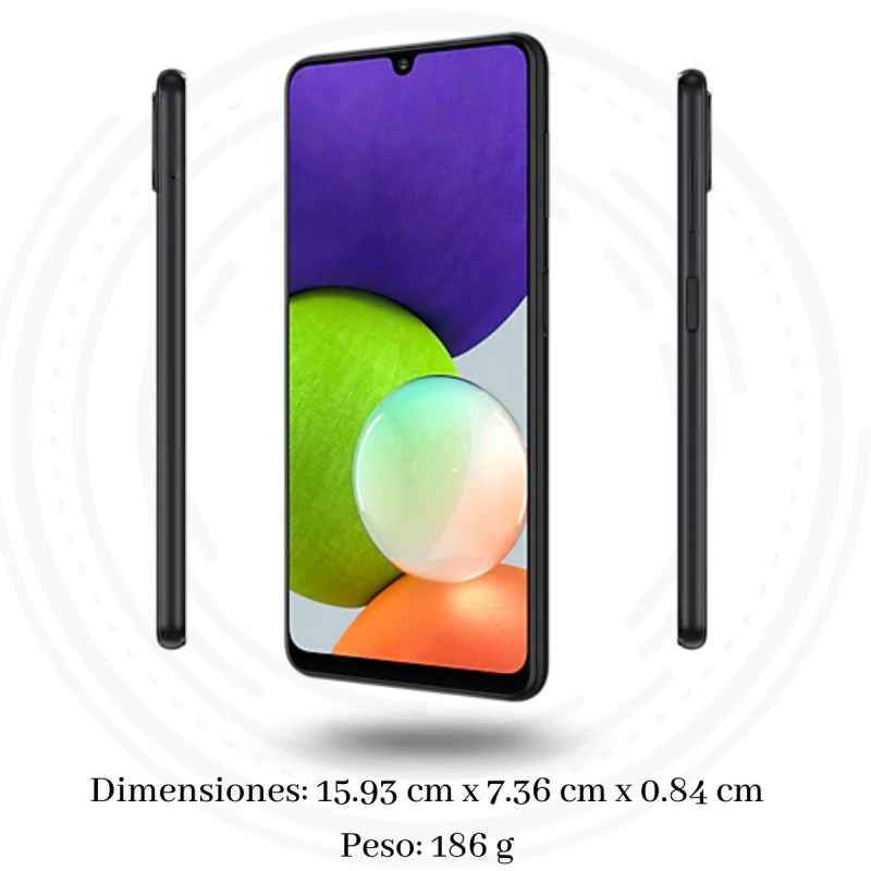 Celular Samsung Galaxy A22 6.4" 64GB/4GB Cámara 48MP+8MP+2MP+2MP/13MP Mediatek Android 11 Color Negro