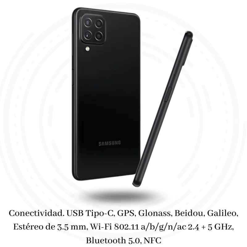 Celular Samsung Galaxy A22 6.4" 64GB/4GB Cámara 48MP+8MP+2MP+2MP/13MP Mediatek Android 11 Color Negro