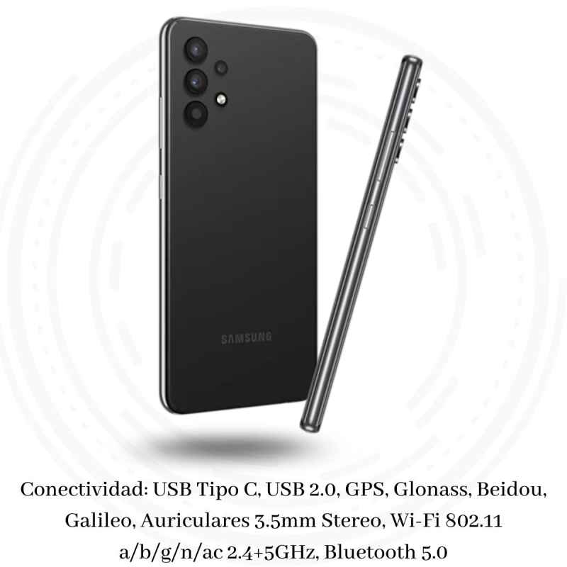 Celular Samsung Galaxy A32 6.4" 128GB/4GB Cámara 64MP+8MP+5MP+5MP/20 MP Mediatek Android 11 Single Sim Color Negro