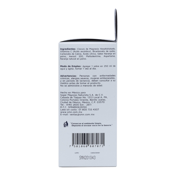 Magnesio Vitamina C Y Calcio Efervescente 10 Sobres Vidanat