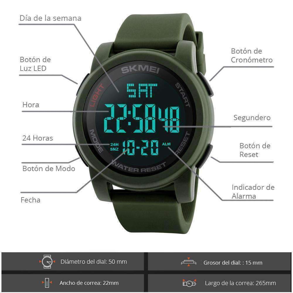 RELOJ DEPORTIVO SKMEI 1257 $1,099