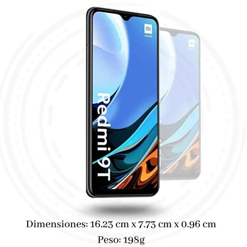 Celular Xiaomi Redmi 9T 6.53" 128GB/4GB Cámara 48MP+8MP+2MP+2MP/8MP Qualcomm Android 10 Color azul