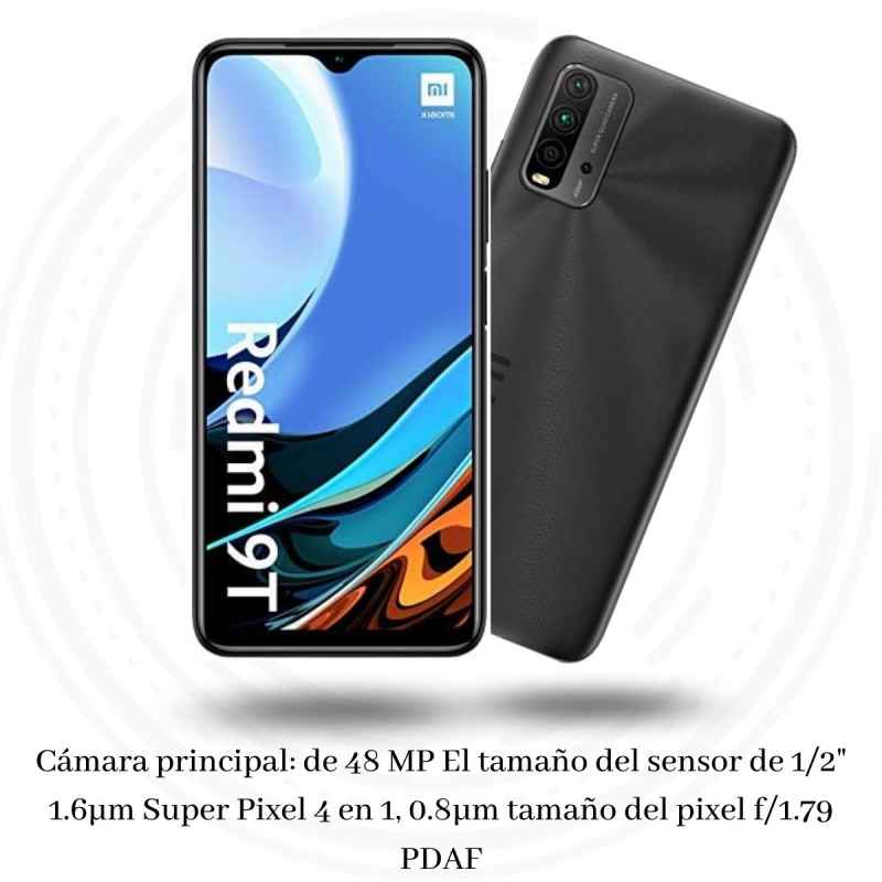 Celular Xiaomi Redmi 9T 6.53" 128GB/4GB Cámara 48MP+8MP+2MP+2MP/8MP Qualcomm Android 10 Color azul