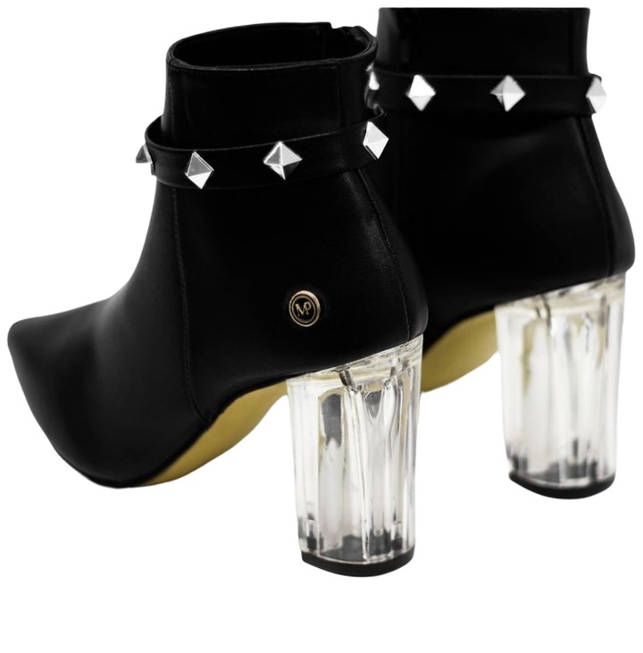 BOTIN FRANCIA NIKITA SHOES  TACON ACRILICO TRANSPARENTE PULSERA ESTOPEROLES