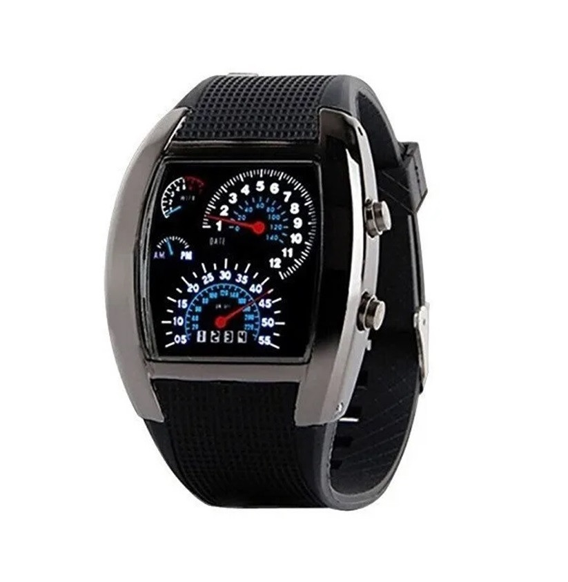 RELOJ LED VELOCÍMETRO AVIADOR