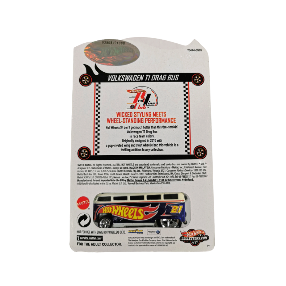 Hot Wheels Volkswagen Drag Bus T1 Drag Bus 21