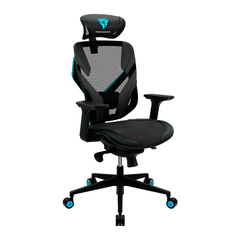 SILLA THUNDER X3 ERGONOMICA YAMA 5 BLACK/CYAN 