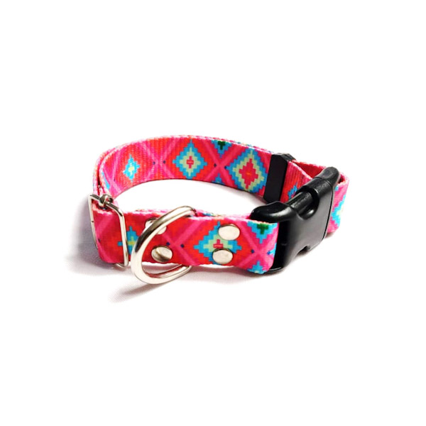 COLLAR DISEÑO HUICHOL PARA PERRO RAZAS MEDIANAS PUNKY FASHION PET