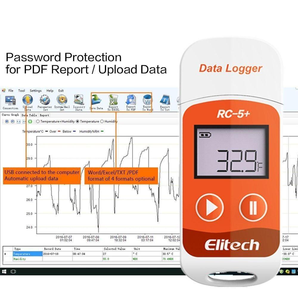 Datalogger De Temperatura Auto PDF Elitech RC-5+