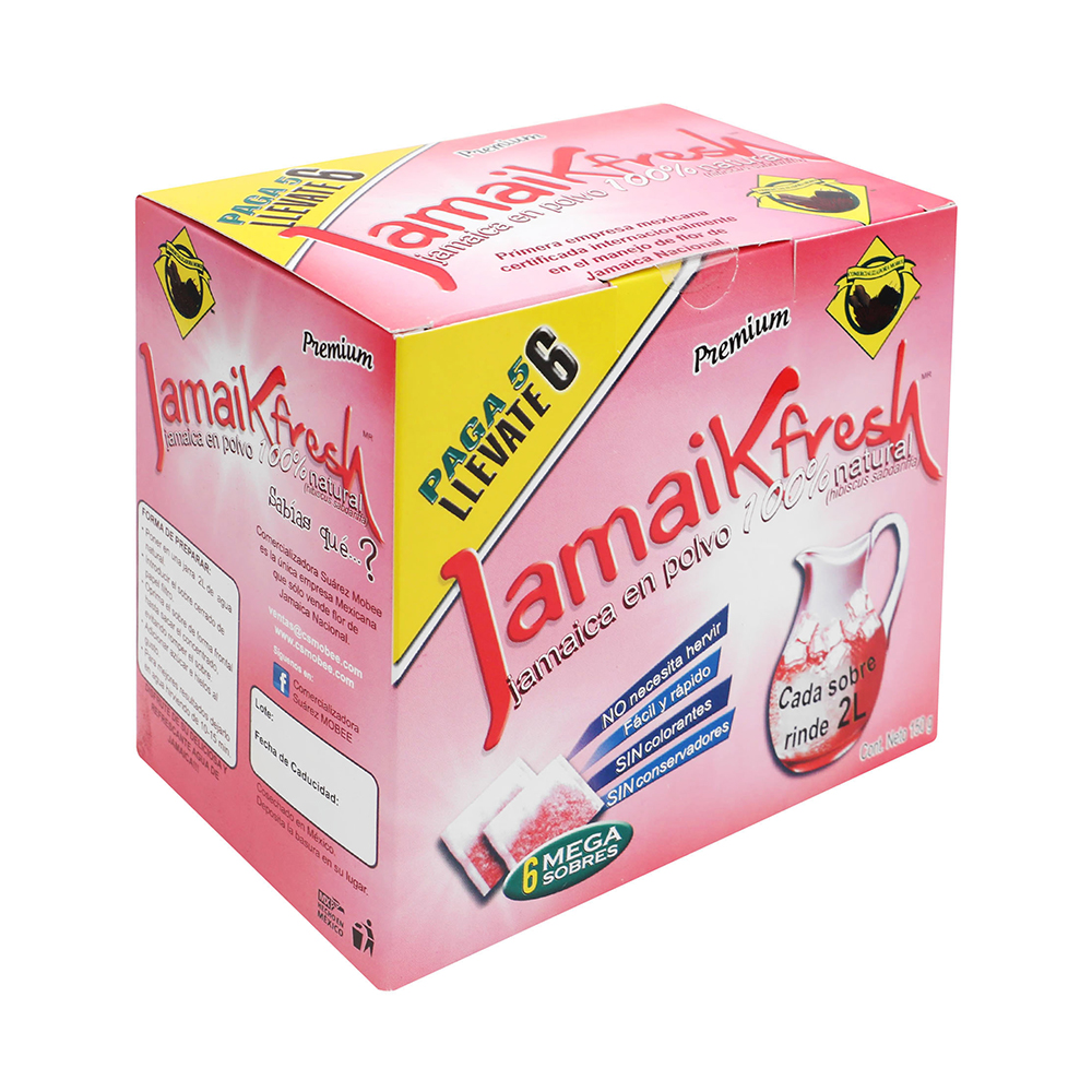 Jamaikfresh 2L, 6 Sobres. 150G Natural