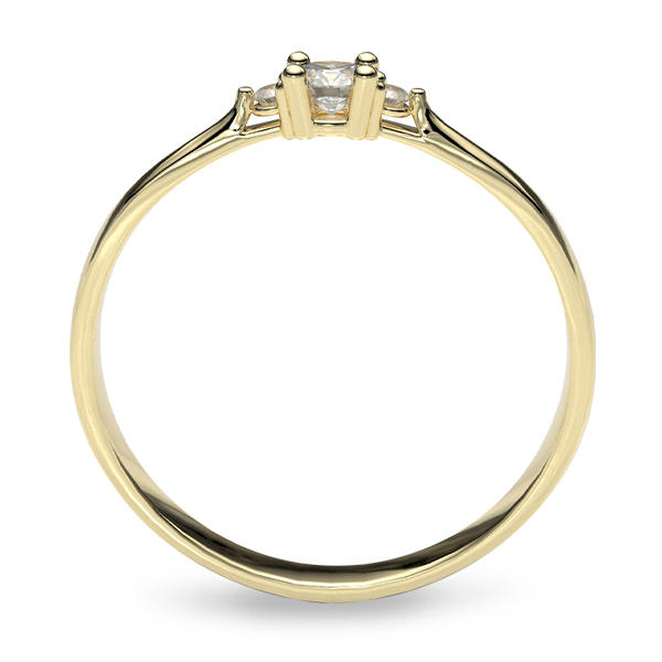 Anillo de Compromiso con 13 puntos Diamante Natural Certificado Oro 14K Amelie Joyas