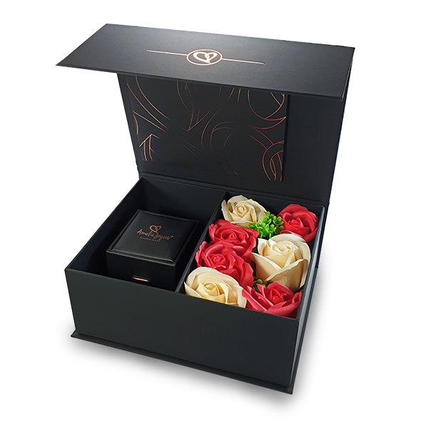 Anillo de Compromiso con 13 puntos Diamante Natural Certificado Oro 14K Amelie Joyas