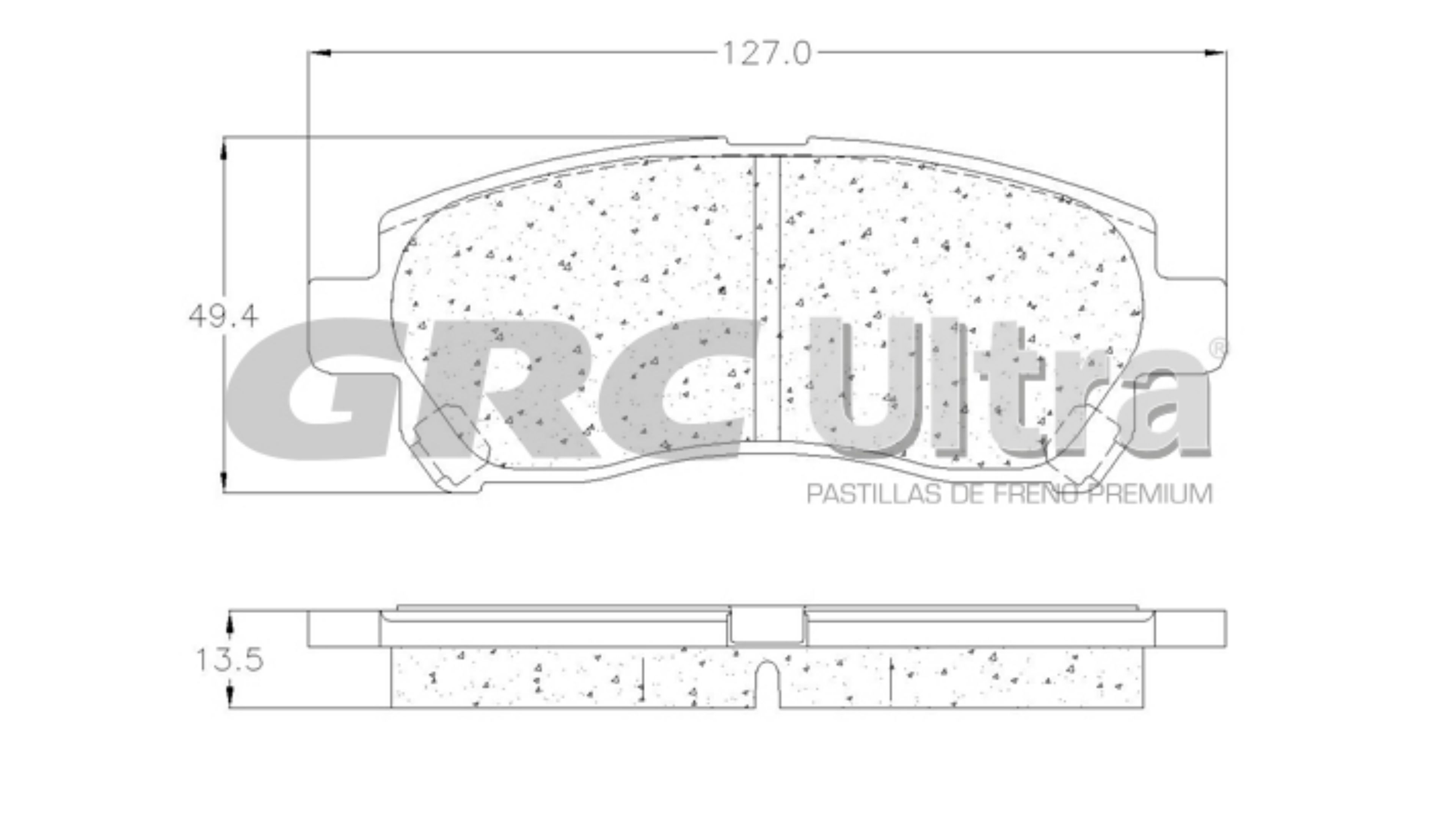 Balatas Delanteras GRC Ultra para Toyota Avanza 2007 2008 2009 2010 2011 2012 2013 2014 2015 2016 2017 2018 2019 2020
