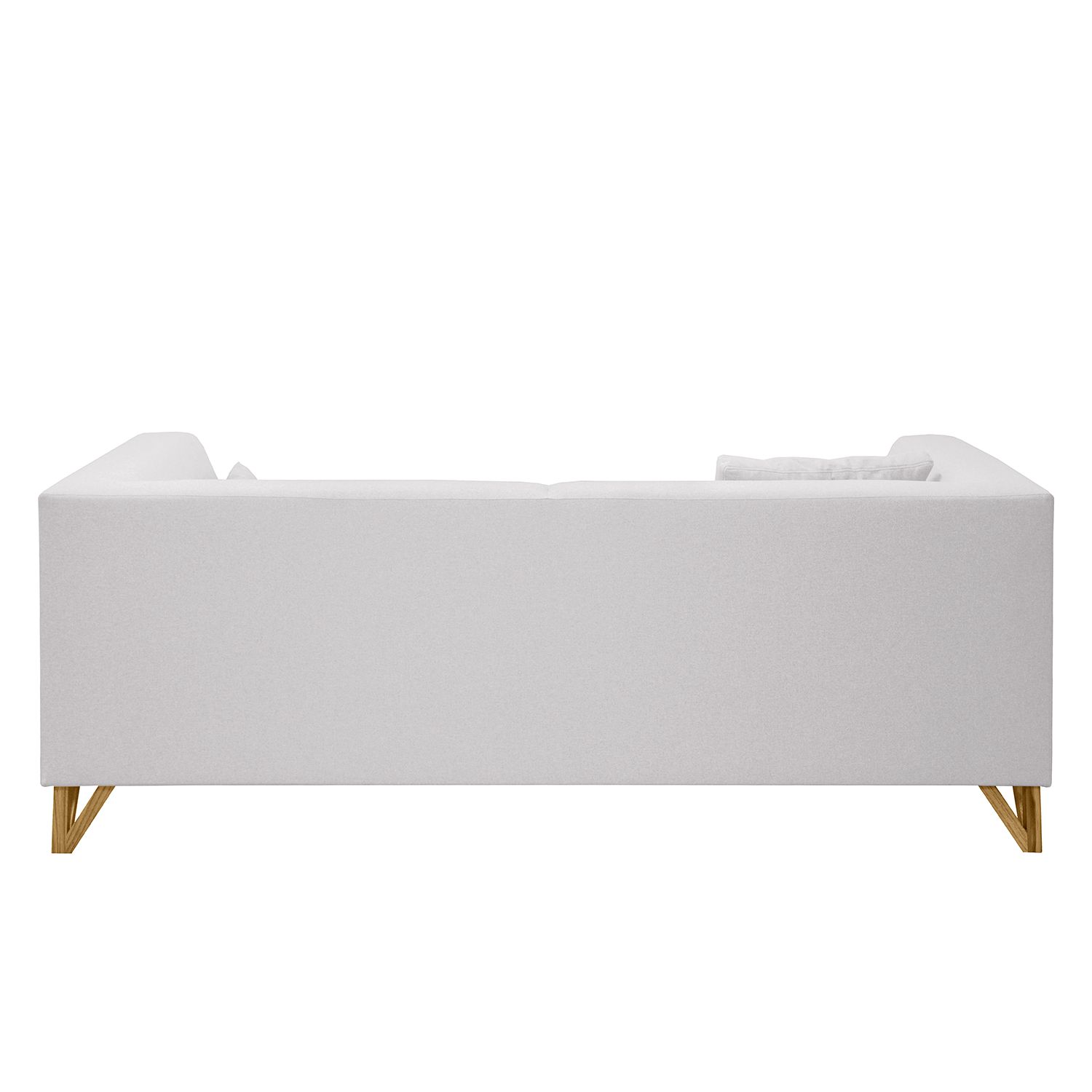 Avui - Sofá estilo moderno con tela blanca y 2 cojines