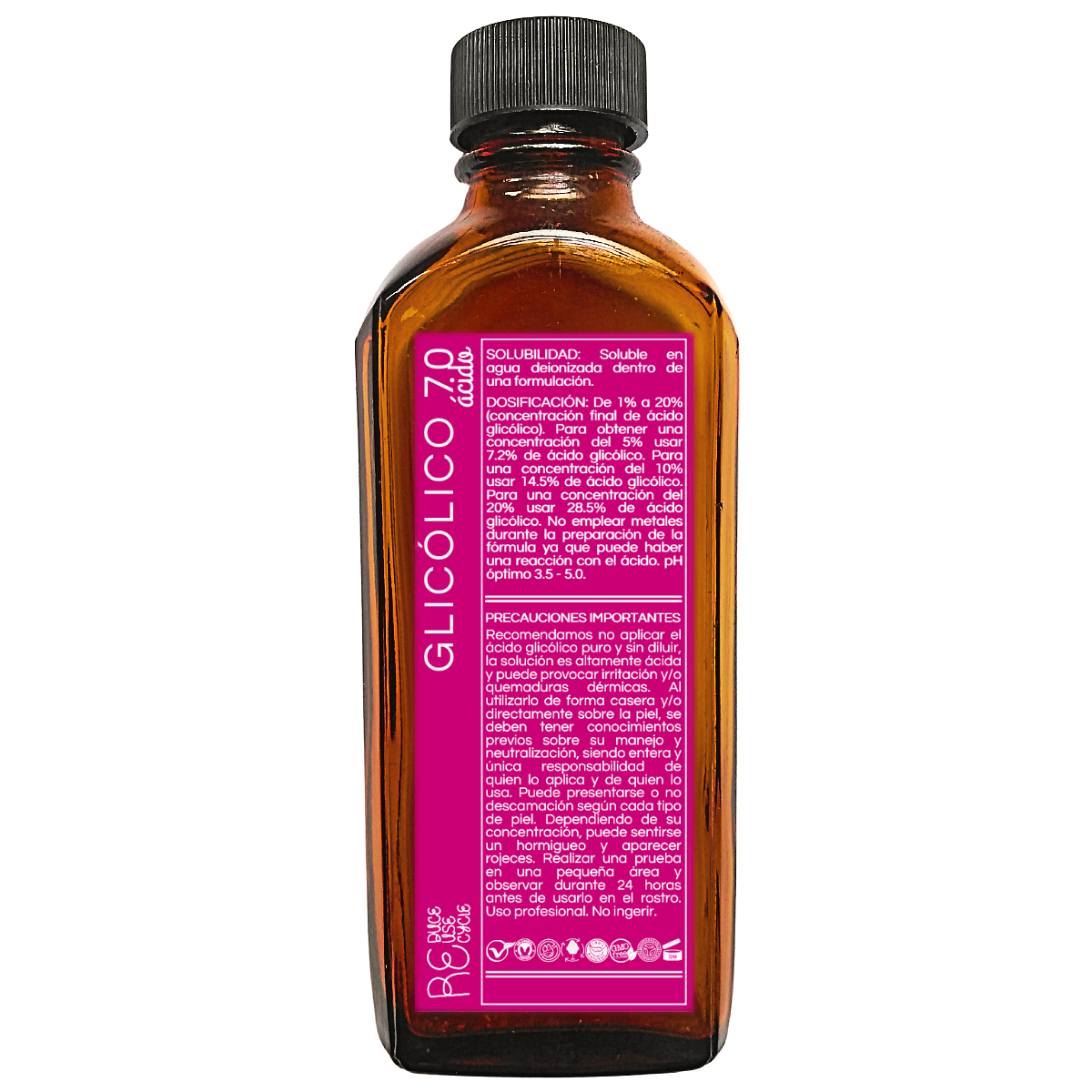 Ácido Glicólico Cosmético 70% Peeling Acné Arrugas Manchas Despigmentante