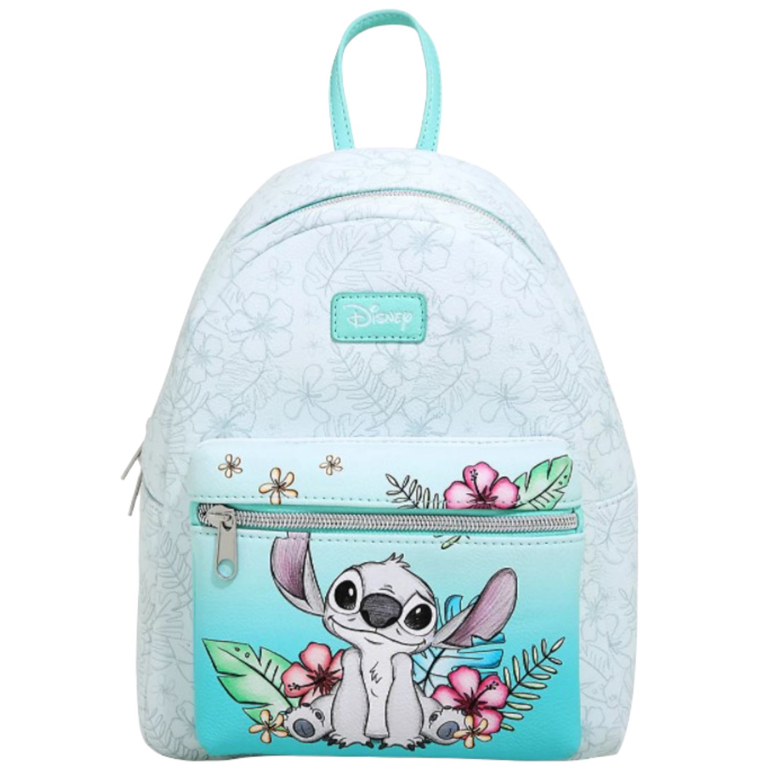 Stitch Loungefly  Bolsa Disney Mini Backpack Lilo & Stitch Hibiscus Sketch