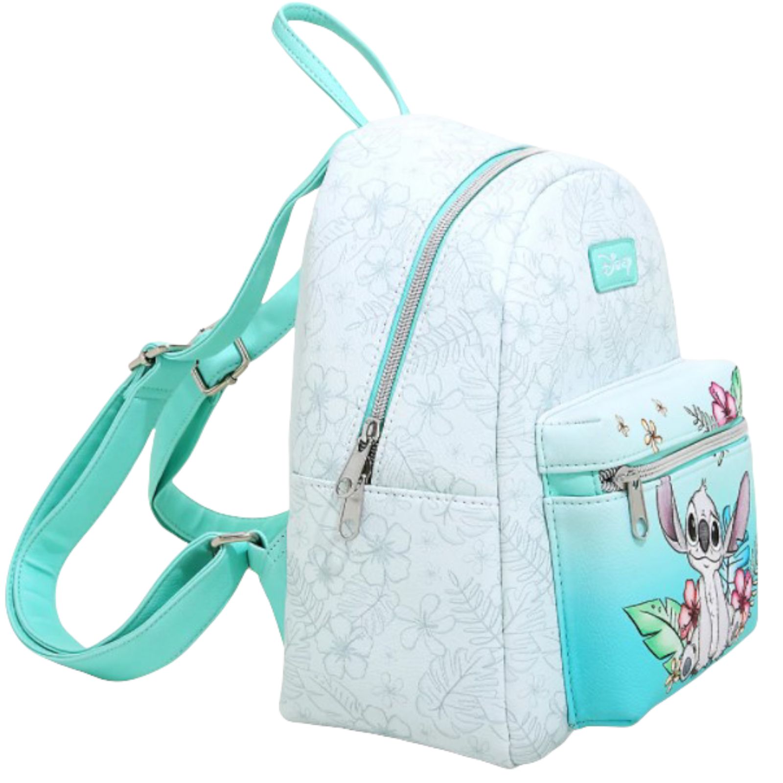Stitch Loungefly  Bolsa Disney Mini Backpack Lilo & Stitch Hibiscus Sketch