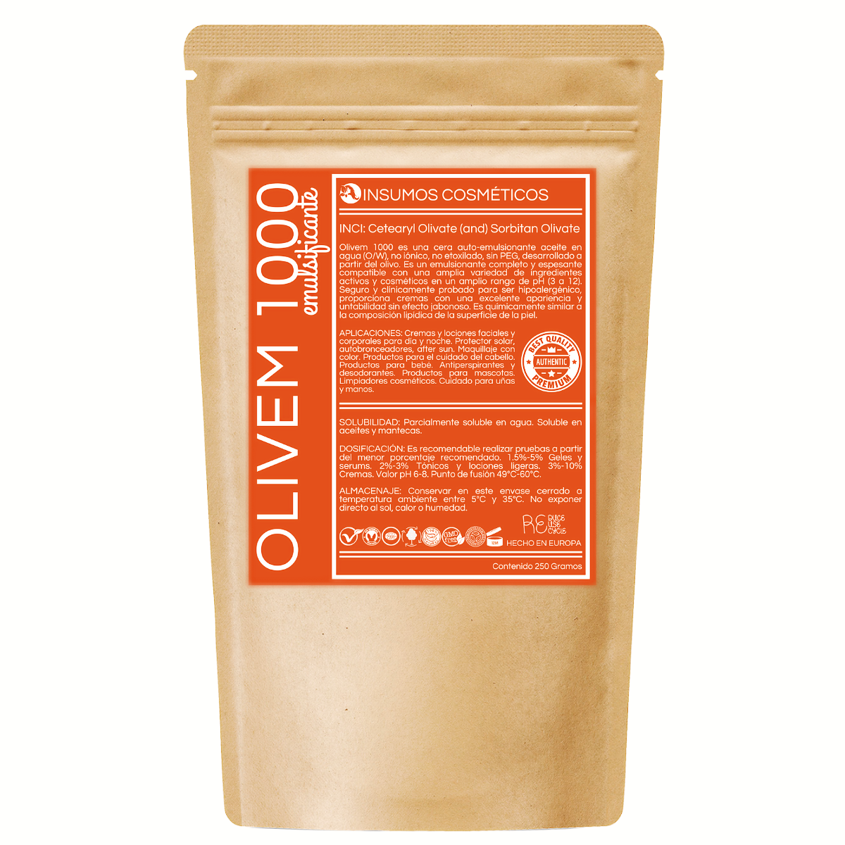 Olivem 1000 Ecocert Cera Emulsionante Vegetal Oliva Cetearyl Sorbitan Olivato Cosmética Natural