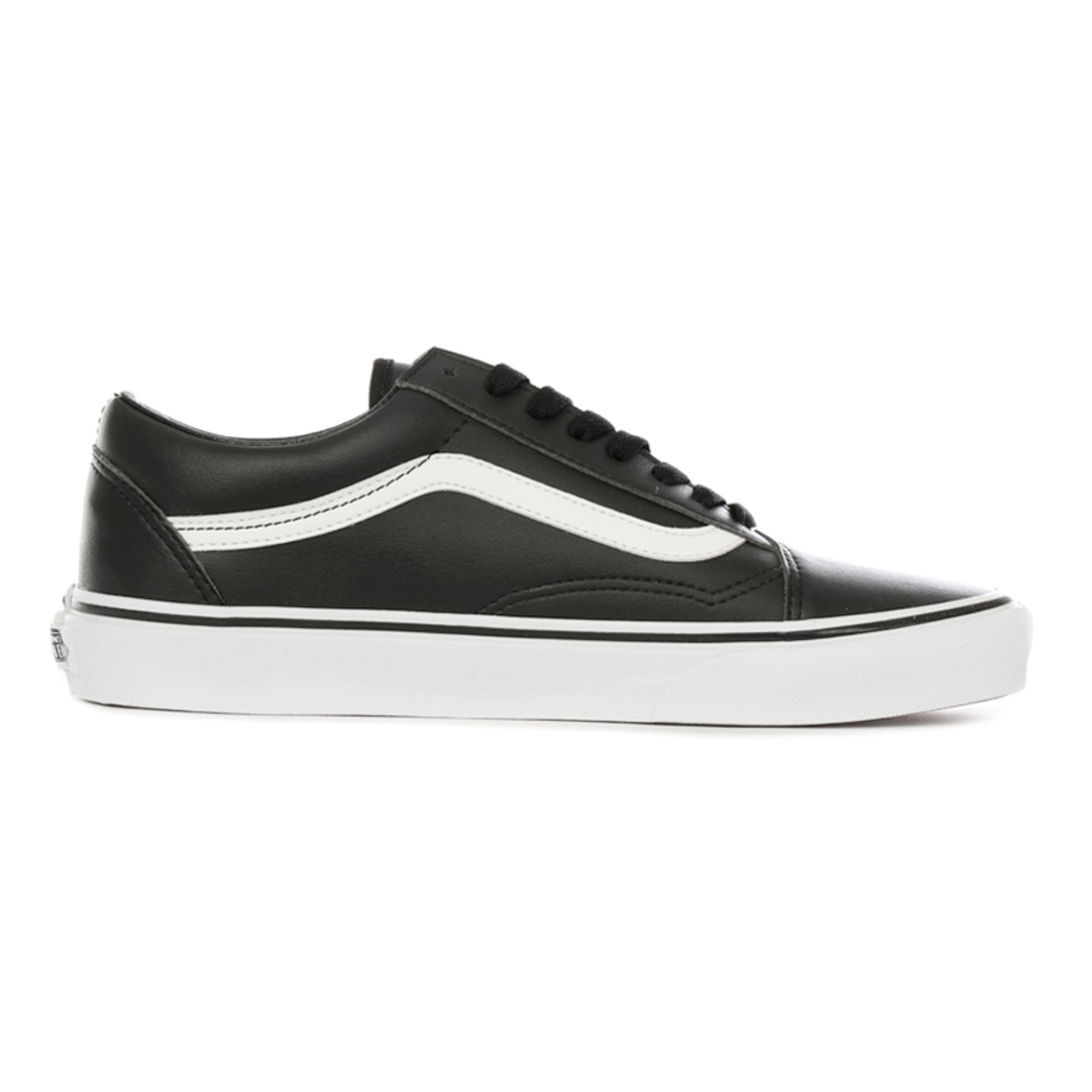 Tenis Vans Old Skool Piel Negro Blanco Dama Originales 0A38G1NQR