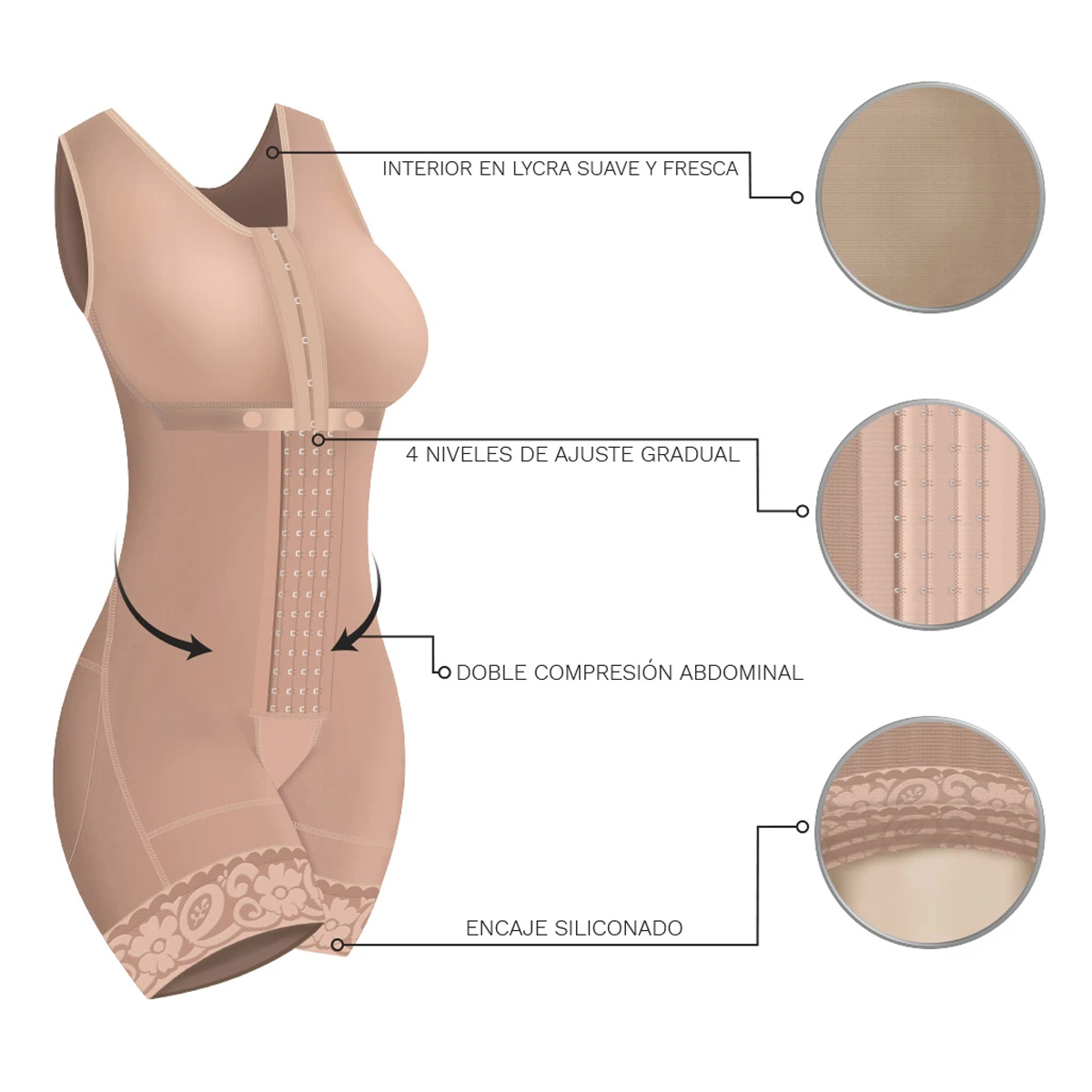 Fajas Colombianas Post Parto con Brasier Levanta Pompis Realce Natural Faja Postquirúrgica con Brasier Levanta Glúteos Fajas Colombianas Reductoras Post Operatoria con Brasier Alta Compresión