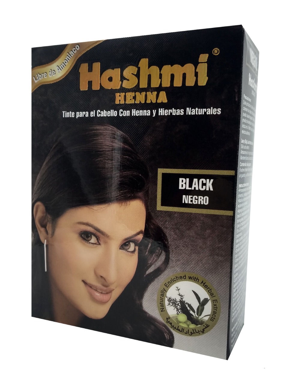 2 HENNA TINTE PARA CABELLO (NEGRO) HASHMI | LO MAS NATURAL | SIN MALTRATAR TU CABELLO