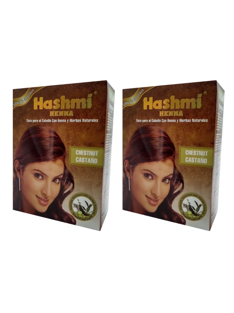 2 HENNA TINTE PARA CABELLO (CASTAÑO) HASHMI | LO MAS NATURAL | SIN MALTRATAR TU CABELLO |