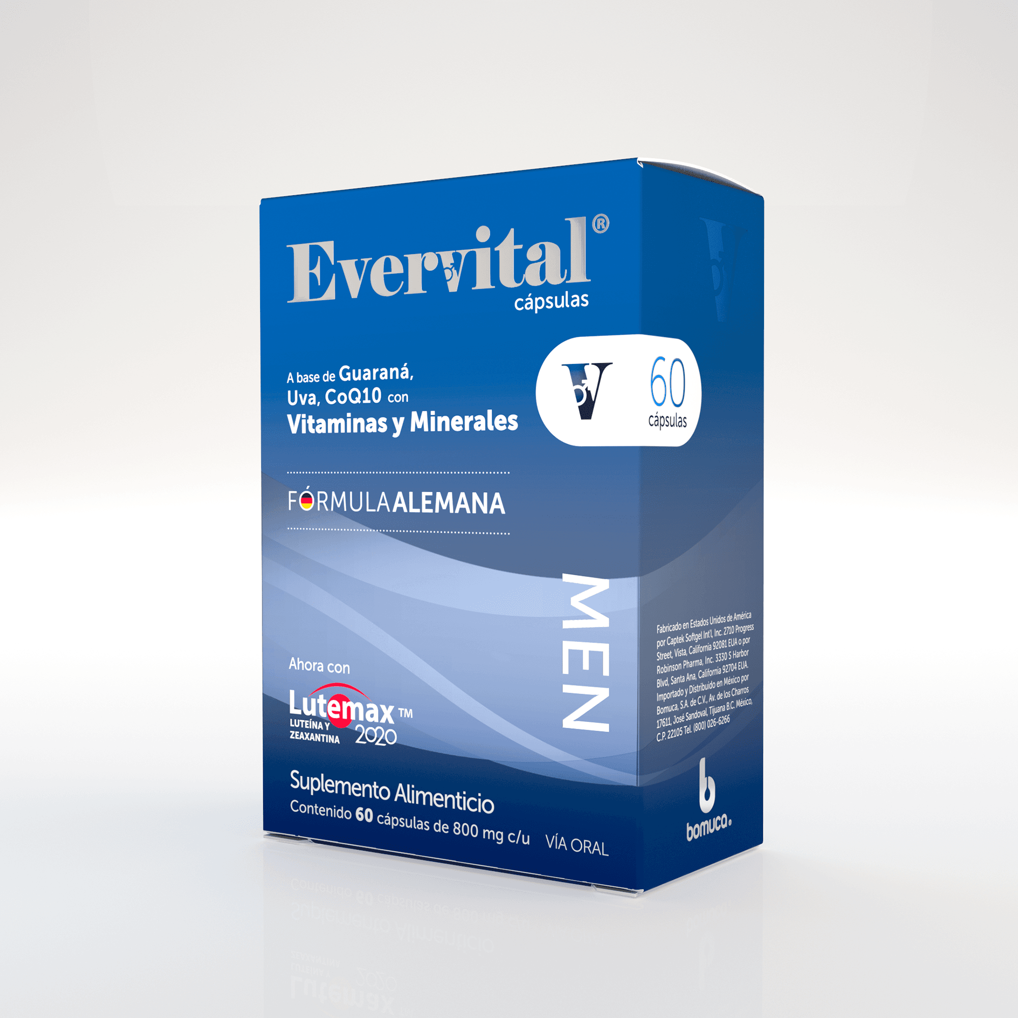 Evervital Men Suplemento Alimenticio 60 Cápsulas