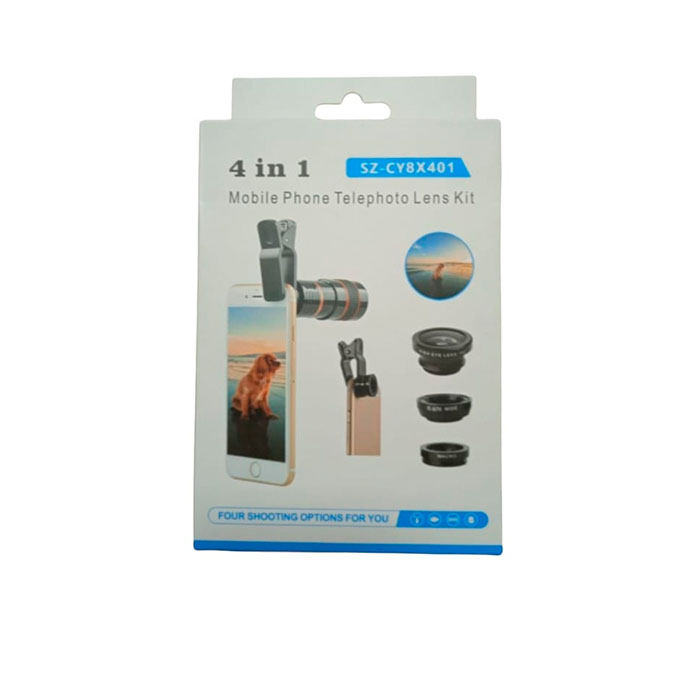 Lente para smartphones 4 en 1