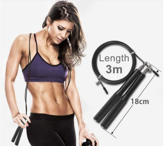 Cuerda Saltar Aluminio Box Crossfit Ultra Rápida Ejercicio