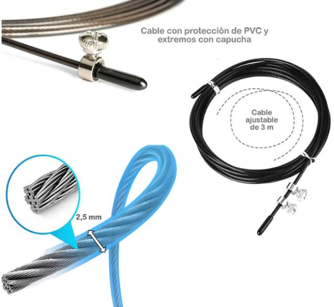 Cuerda Saltar Aluminio Box Crossfit Ultra Rápida Ejercicio