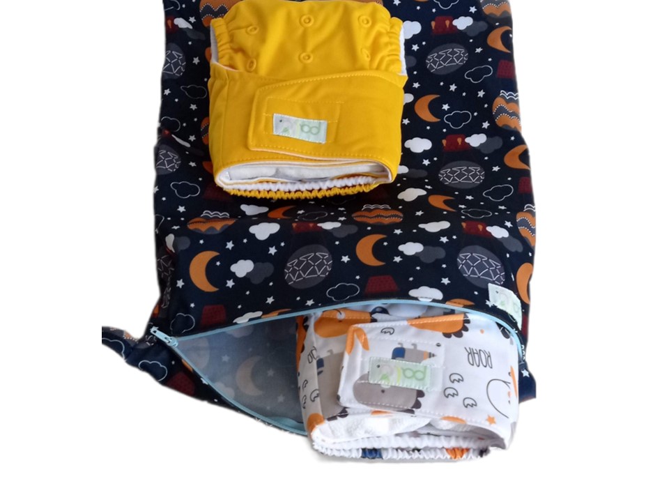 Bolsa Impermeable Palu Para Pañales Ecológicos Wetbag Estampada