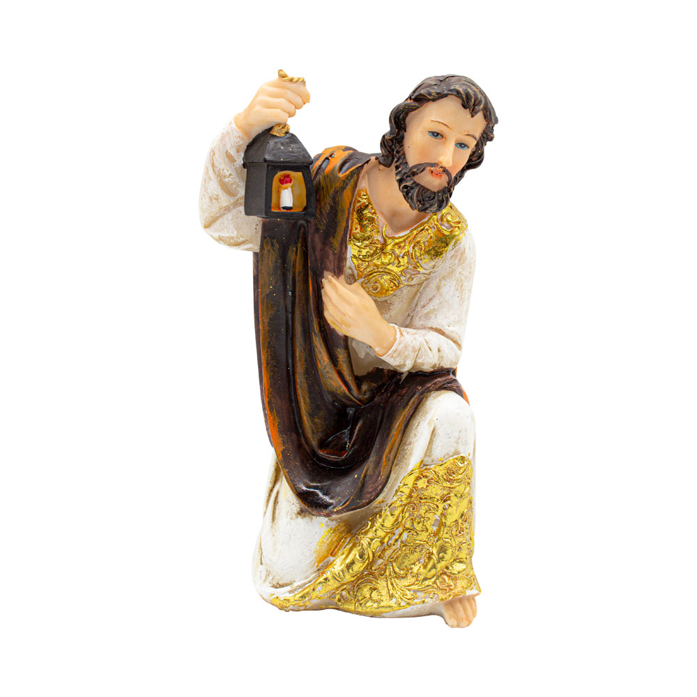 El Nacimiento Navideño Niño Jesús Tradicional 11 pz Resina Resistente Detalles Dorado