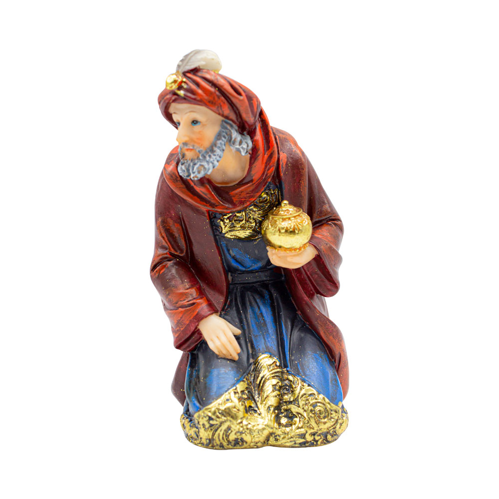 El Nacimiento Navideño Niño Jesús Tradicional 11 pz Resina Resistente Detalles Dorado